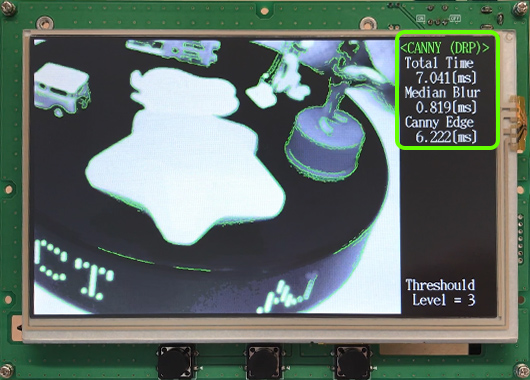 「RZ/A2Mによる画像処理結果(DRP有り)