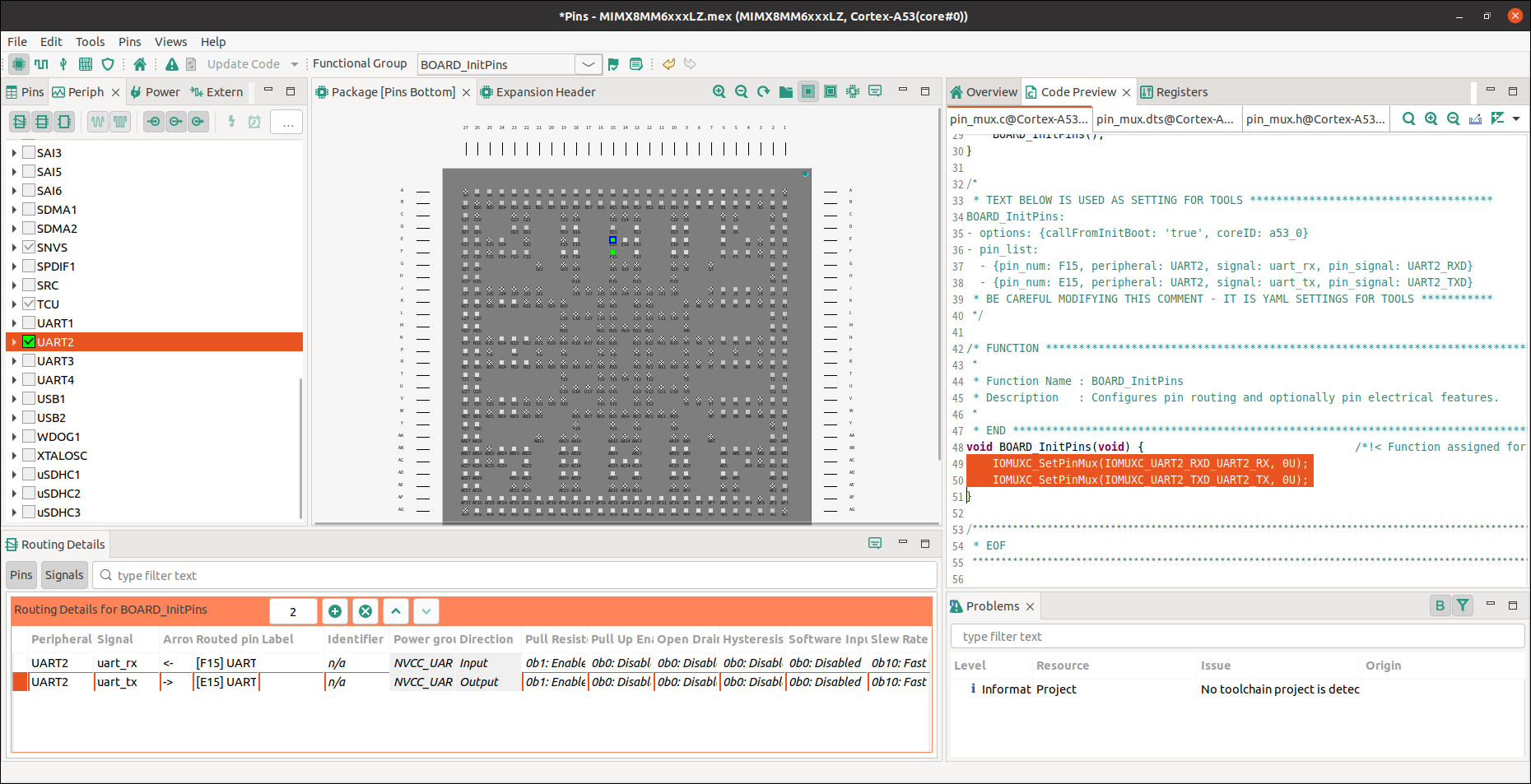 Config Toolsによるpinmux設定